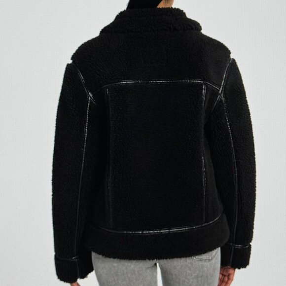 BEARPAW Ladies' Moto Shearling Jacket NEW WITH TAGS - Picture 2 of 7